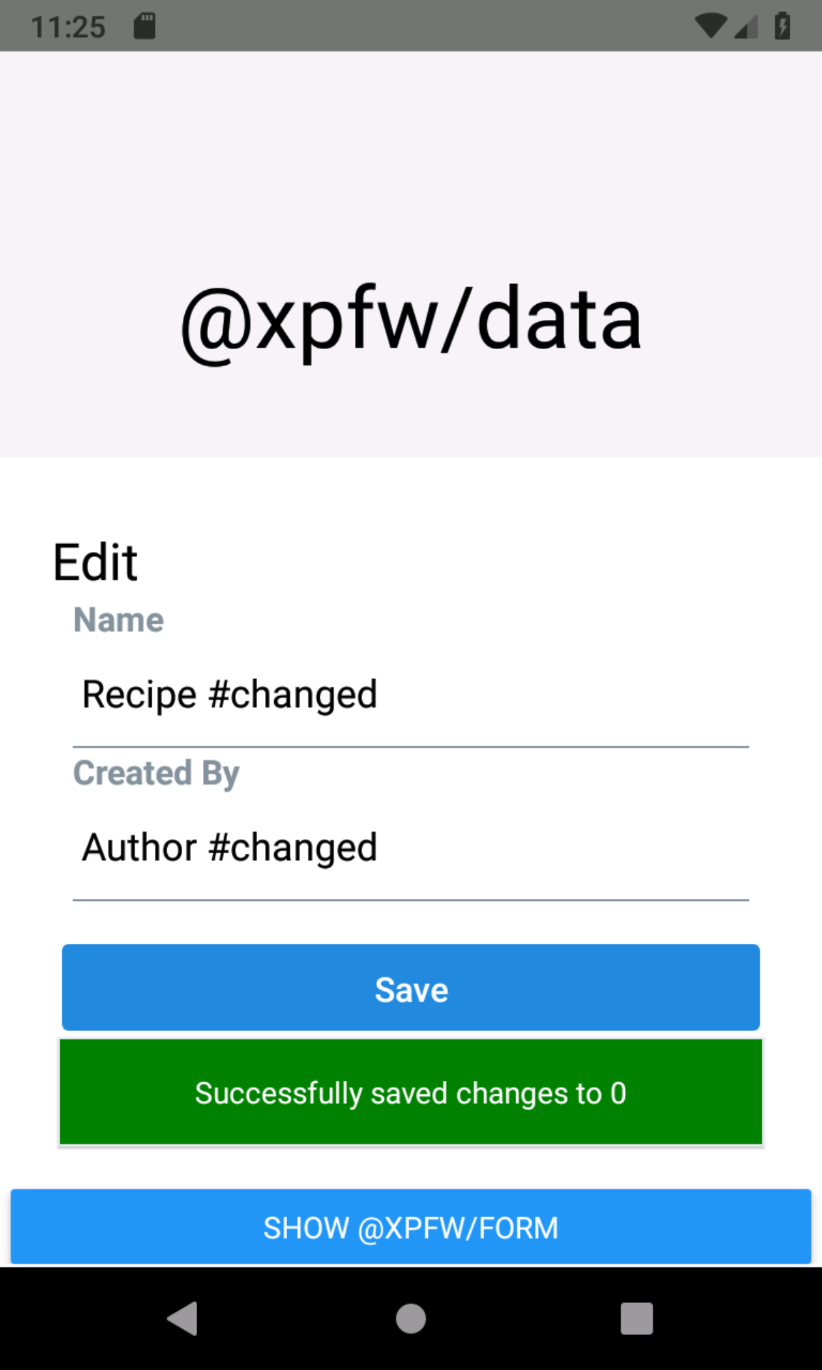 Screenshot of @xpfw/data-native's edit component